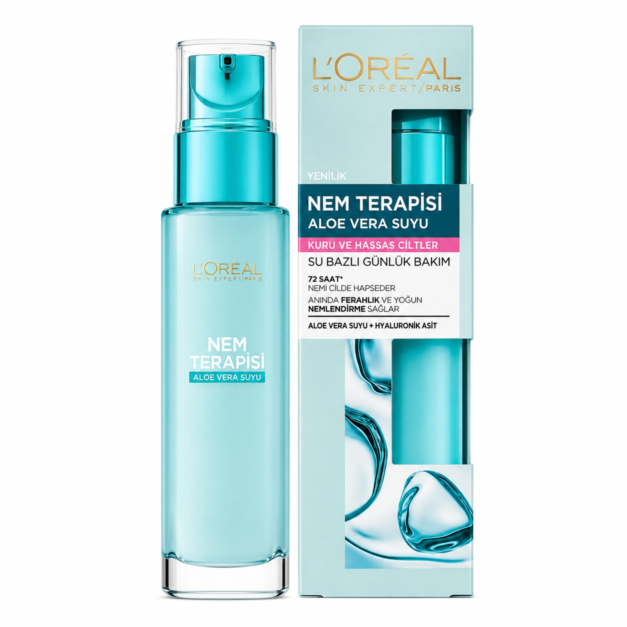 آبرسان لورال هیدرا جنیوس پوست خشک و حساس (L'Oréal Hydra Genius Aloe Water) | 70 میلی‌لیتر
