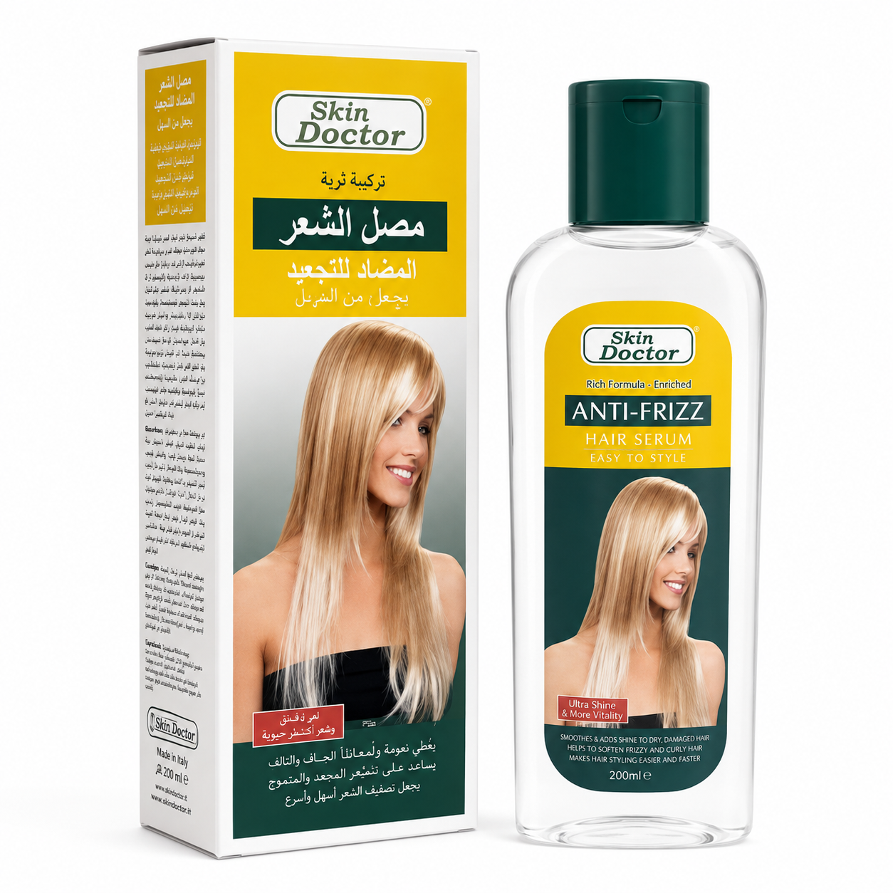 سرم مو ضد وز اسکیـ.ن دکتر با پروتئین ابریشم 125 میلی‌لیتر ( Anti Frizz Hair Serum with Silk Protein