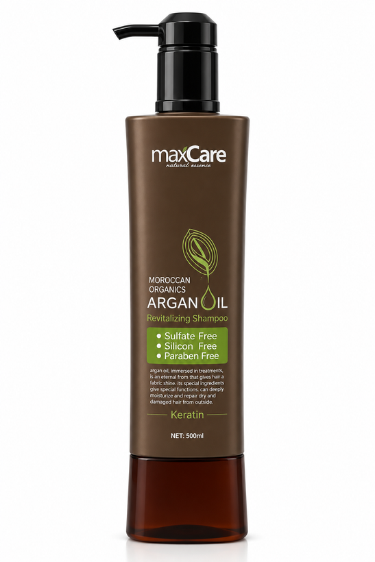 شامپو بدون سولفات روغن آرگان مکس کر (MaxCare Argan Oil Sulfate Free Shampoo) 500 میلیلیتر