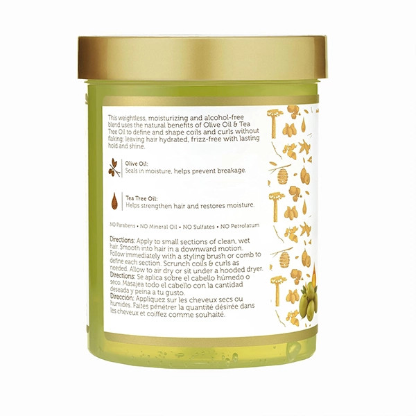 ژل حالتدهنده مو آفریکن پراید مدل Olive Oil & Tea Tree Oil حجم 510 گرم