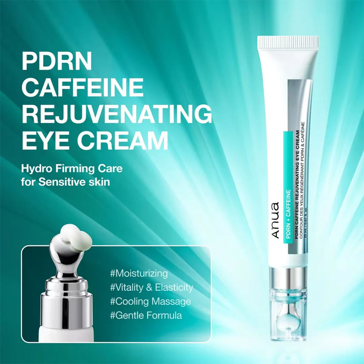 کرم دور چشم جوانکننده آنوا PDRN و کافئین | Anua PDRN Caffeine Rejuvenating Eye Cream