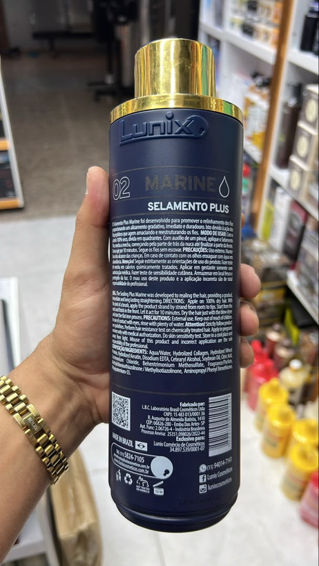 کراتین مو لونیکس مدل Marine Selamento Plus حجم 1000 میلیلیتر | Lunix Brazilian Keratin