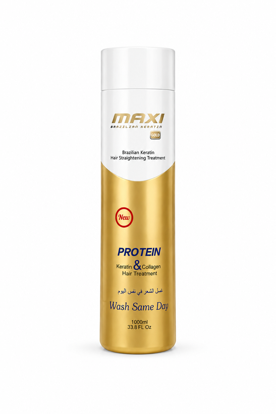 کراتین پروتئین مکسی گلد Maxi Brazilian Keratin Gold حجم 1000 میلیلیتر