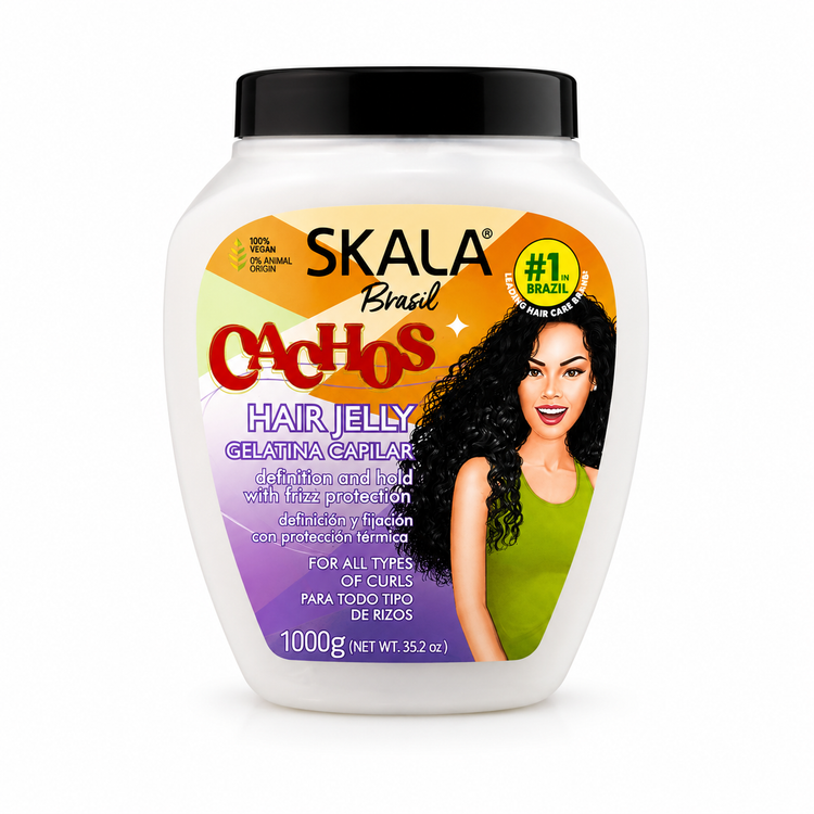 ژل مو اسکالا برزیل مدل Cachos Hair Jelly حجم ۱۰۰۰ گرم | ژل فر کننده و حالتدهنده مو