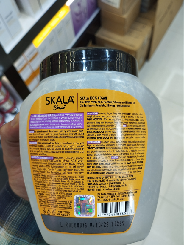 ژل مو اسکالا برزیل مدل Cachos Hair Jelly حجم ۱۰۰۰ گرم | ژل فر کننده و حالتدهنده مو