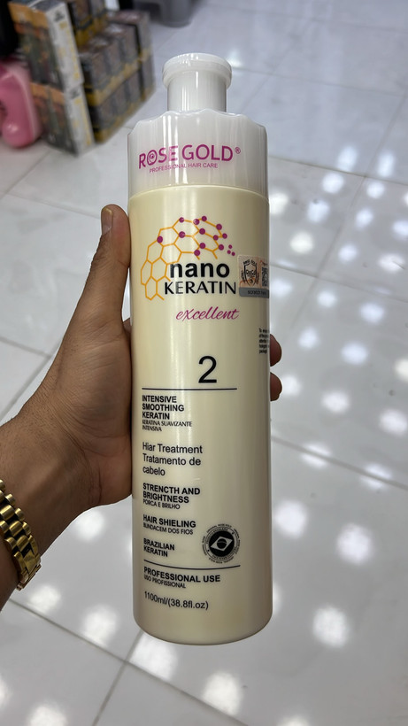 نانو کراتین رزگلد مدل Nano Keratin Excellent حجم 1100 میل